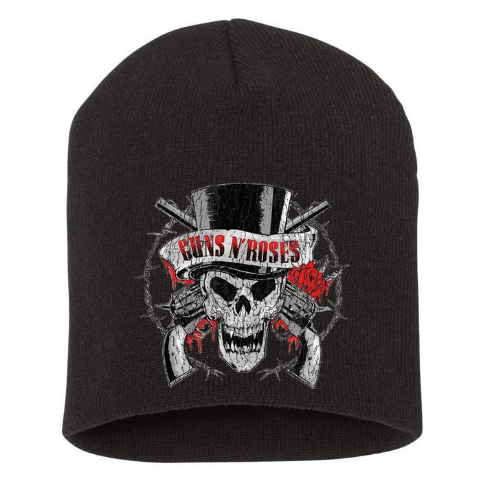G.U.N.S N R.O.S.E.S Top Hat Skull Short Acrylic Beanie