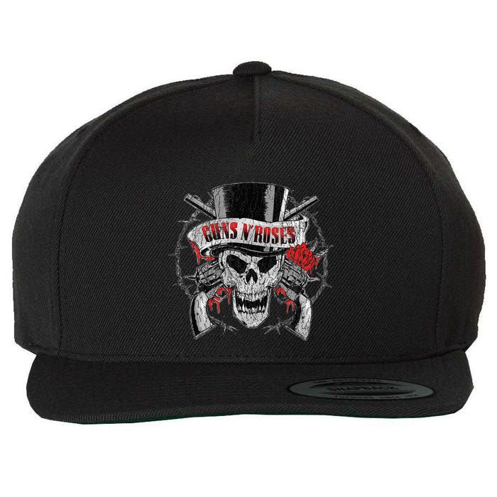 G.U.N.S N R.O.S.E.S Top Hat Skull Wool Snapback Cap
