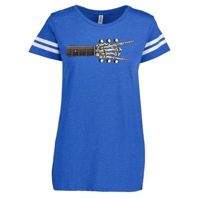 Guitar Neck Rock On Skeleton Hand Guitar Tuners Gift Enza Ladies Jersey Football T-Shirt