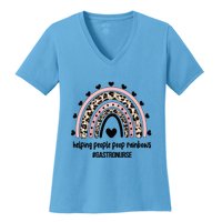 Gastro Nurse Rainbow Gastroenterology Nurse Endoscopy Nurse Cool Gift Women's V-Neck T-Shirt