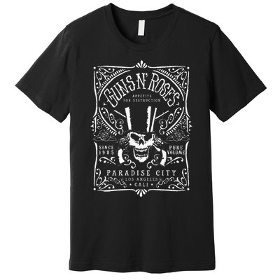 G.U.N.S N Roses Paradise City Label Premium T-Shirt