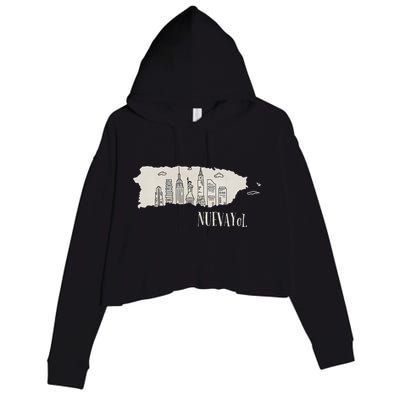 Graphic Nuevayol Retro Styles Nuevayol Name Personalized Crop Fleece Hoodie