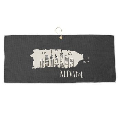 Graphic Nuevayol Retro Styles Nuevayol Name Personalized Large Microfiber Waffle Golf Towel