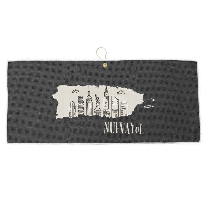 Graphic Nuevayol Retro Styles Nuevayol Name Personalized Large Microfiber Waffle Golf Towel