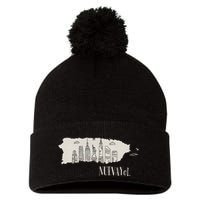 Graphic Nuevayol Retro Styles Nuevayol Name Personalized Pom Pom 12in Knit Beanie
