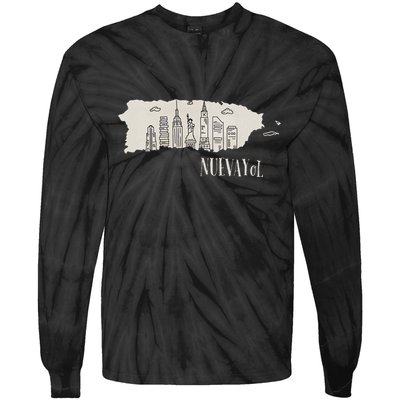 Graphic Nuevayol Retro Styles Nuevayol Name Personalized Tie-Dye Long Sleeve Shirt