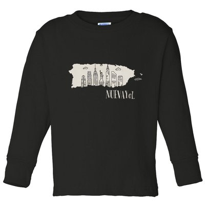Graphic Nuevayol Retro Styles Nuevayol Name Personalized Toddler Long Sleeve Shirt
