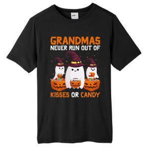 Grandmas Never Run Out Of Kisses Or Candy Ghost Halloween Tall Fusion ChromaSoft Performance T-Shirt