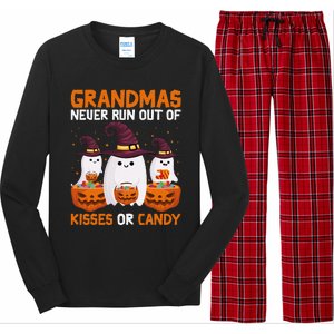 Grandmas Never Run Out Of Kisses Or Candy Ghost Halloween Long Sleeve Pajama Set