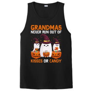 Grandmas Never Run Out Of Kisses Or Candy Ghost Halloween PosiCharge Competitor Tank