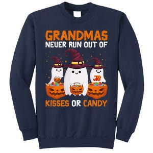 Grandmas Never Run Out Of Kisses Or Candy Ghost Halloween Sweatshirt