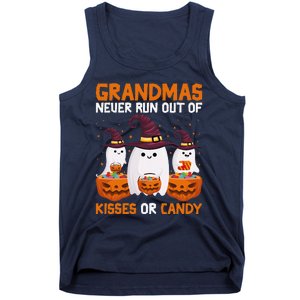 Grandmas Never Run Out Of Kisses Or Candy Ghost Halloween Tank Top