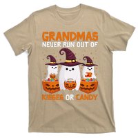 Grandmas Never Run Out Of Kisses Or Candy Ghost Halloween T-Shirt