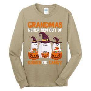 Grandmas Never Run Out Of Kisses Or Candy Ghost Halloween Tall Long Sleeve T-Shirt