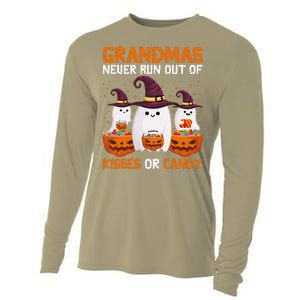 Grandmas Never Run Out Of Kisses Or Candy Ghost Halloween Cooling Performance Long Sleeve Crew