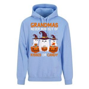 Grandmas Never Run Out Of Kisses Or Candy Ghost Halloween Unisex Surf Hoodie