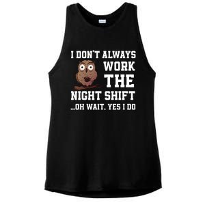 Great Night Shift Saying Funny Owl Nursing Team Gift Ladies PosiCharge Tri-Blend Wicking Tank