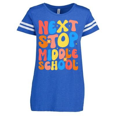 Groovy Next Stop Middle School Elementary School Graduation Enza Ladies Jersey Football T-Shirt