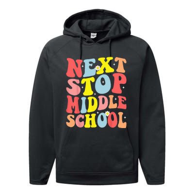 Groovy Next Stop Middle School Elementary School Graduation Performance Fleece Hoodie