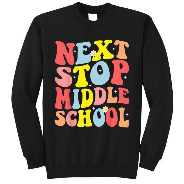 Groovy Next Stop Middle School Elementary School Graduation Sweatshirt