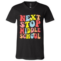 Groovy Next Stop Middle School Elementary School Graduation V-Neck T-Shirt