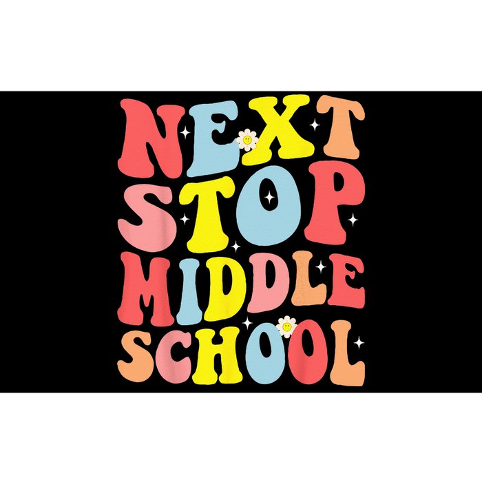 Groovy Next Stop Middle School Elementary School Graduation Bumper Sticker