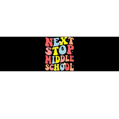 Groovy Next Stop Middle School Elementary School Graduation Bumper Sticker