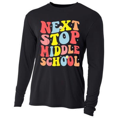 Groovy Next Stop Middle School Elementary School Graduation Cooling Performance Long Sleeve Crew