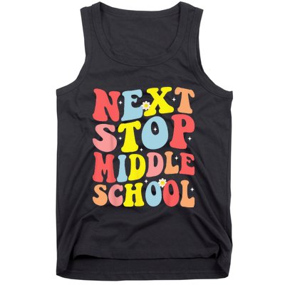 Groovy Next Stop Middle School Elementary School Graduation Tank Top