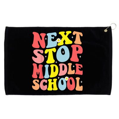 Groovy Next Stop Middle School Elementary School Graduation Grommeted Golf Towel