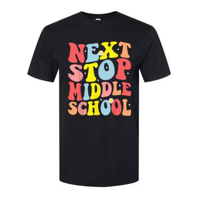 Groovy Next Stop Middle School Elementary School Graduation Softstyle CVC T-Shirt