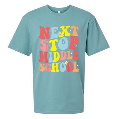 Groovy Next Stop Middle School Elementary School Graduation Sueded Cloud Jersey T-Shirt