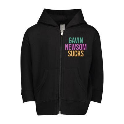 Gavin Newsom Sucks Toddler Zip Fleece Hoodie