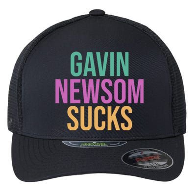 Gavin Newsom Sucks Flexfit Unipanel Trucker Cap