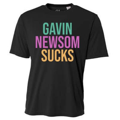 Gavin Newsom Sucks Cooling Performance Crew T-Shirt