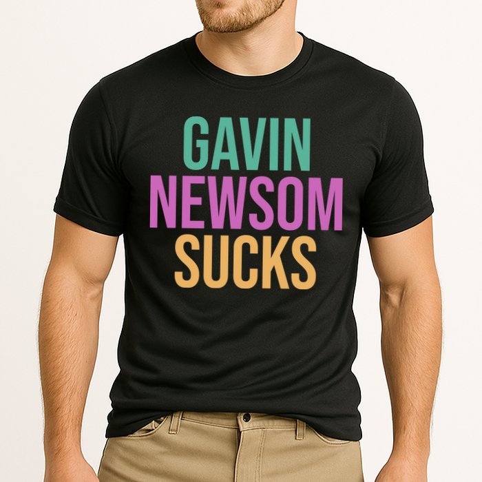 Gavin Newsom Sucks Cooling Performance Crew T-Shirt