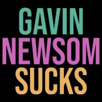 Gavin Newsom Sucks Drawstring Bag
