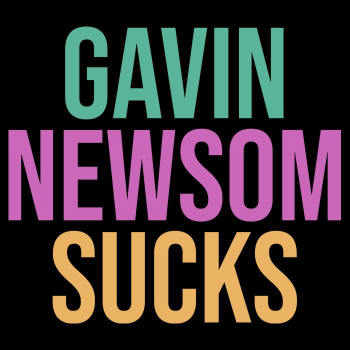 Gavin Newsom Sucks Drawstring Bag