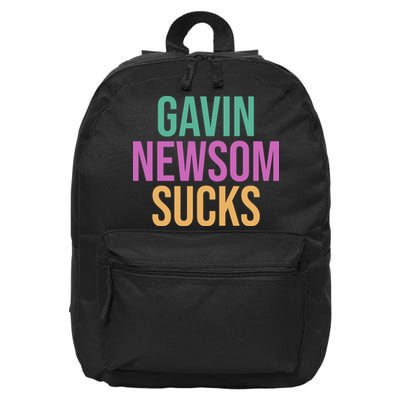 Gavin Newsom Sucks 16 in Basic Backpack