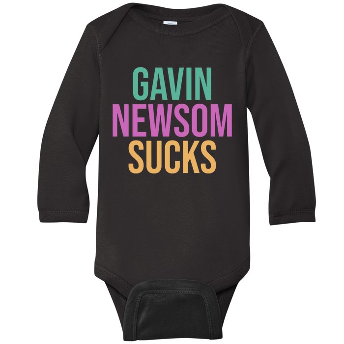 Gavin Newsom Sucks Baby Long Sleeve Bodysuit