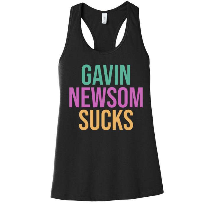 Gavin Newsom Sucks Women's Racerback Tank