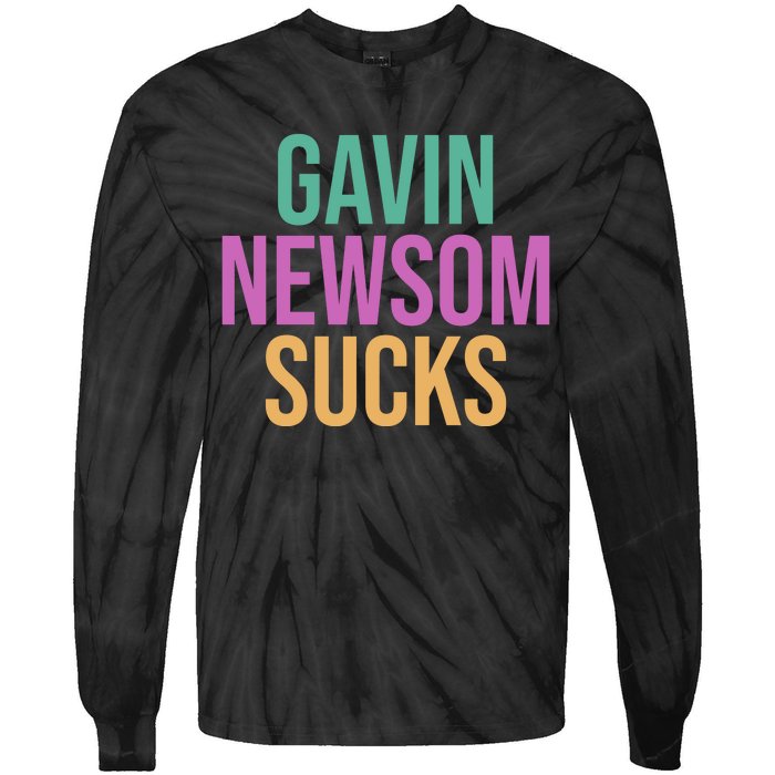 Gavin Newsom Sucks Tie-Dye Long Sleeve Shirt