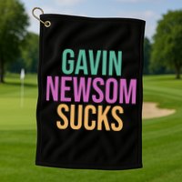 Gavin Newsom Sucks Golf Towel