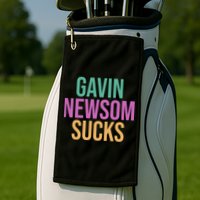 Gavin Newsom Sucks Golf Towel