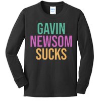 Gavin Newsom Sucks Kids Long Sleeve Shirt