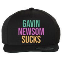 Gavin Newsom Sucks Wool Snapback Cap