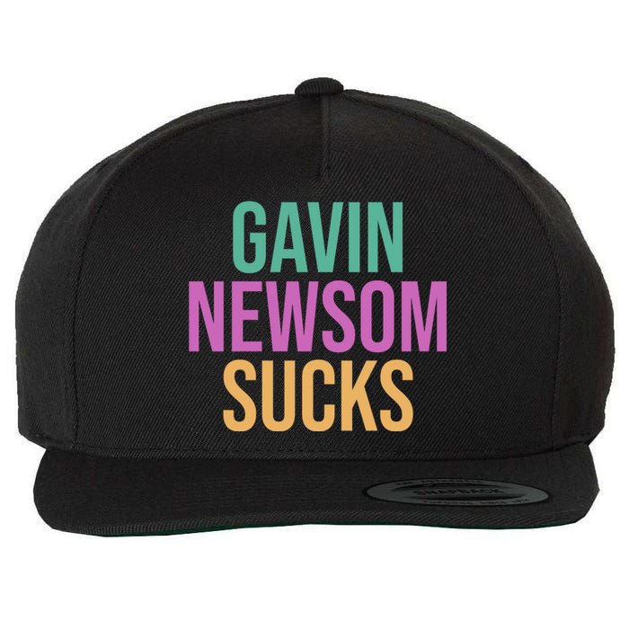 Gavin Newsom Sucks Wool Snapback Cap