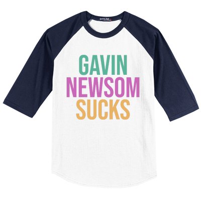 Gavin Newsom Sucks Baseball Sleeve Shirt