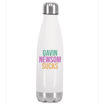 Gavin Newsom Sucks Stainless Steel Insulated Water Bottle