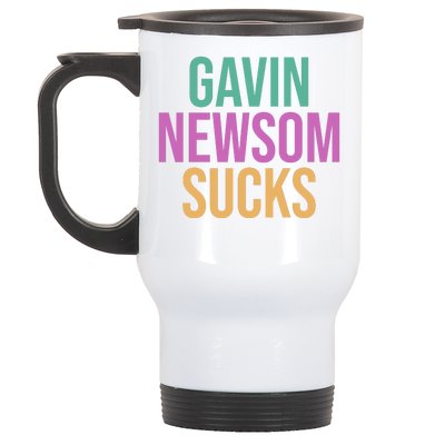 Gavin Newsom Sucks Stainless Steel Travel Mug